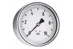 Splash-X Manometer Ø63mm RVS Kast 1/4" Achteraansluiting Bereik 0-6 Bar, Glycerine Gevuld