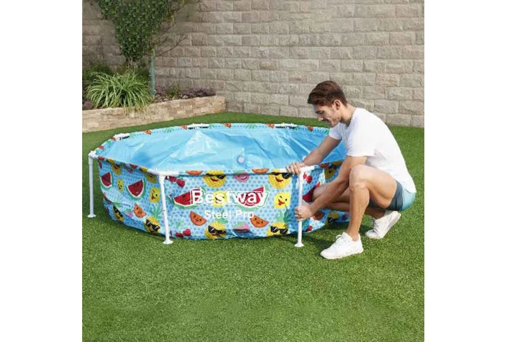 Bestway Steel Pro Zwembad Met Zonnescherm | Ø 244 X 51 Cm - Afbeelding 3