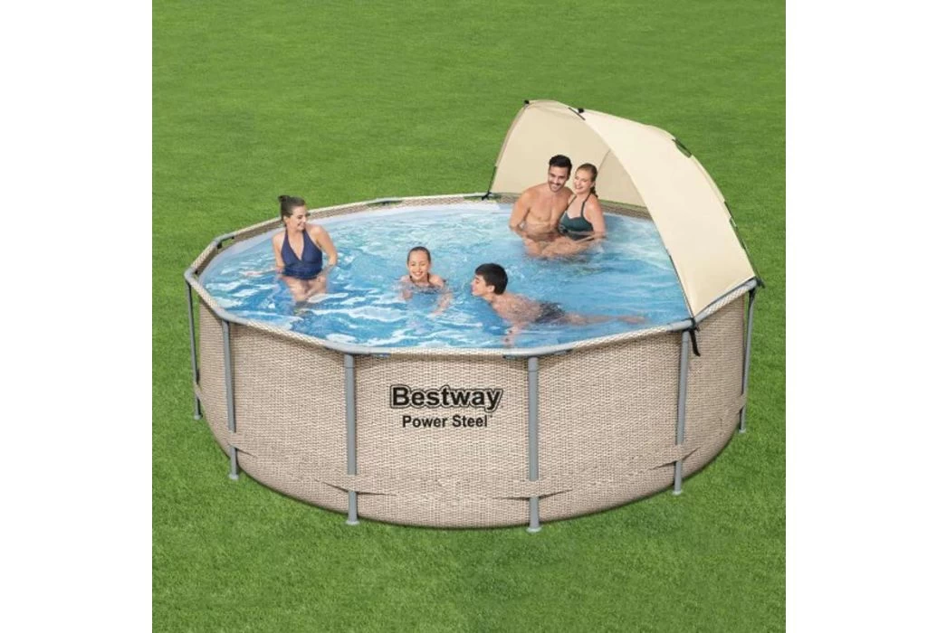 Bestway Power Steel Rotan Zwembad | Ø 396 X 107 Cm - Afbeelding 3