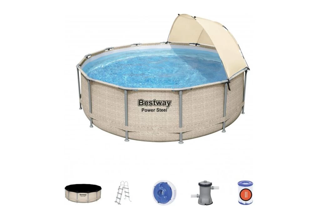 Bestway Power Steel Rotan Zwembad | Ø 396 X 107 Cm - Afbeelding 6