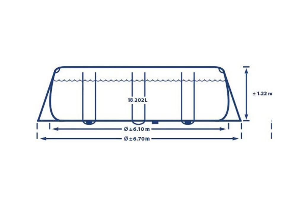Intex Prism Frame Zwembad | 610 X 305 X 122cm Complete Set - Afbeelding 4