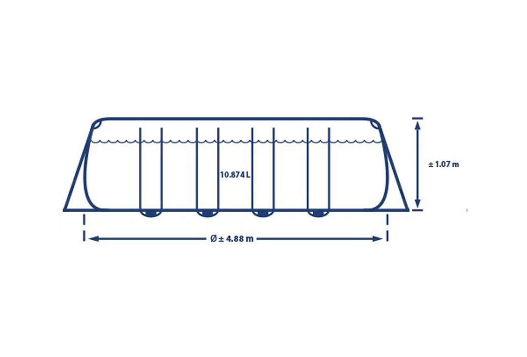 Intex Prism Frame Zwembad | 488 X 244 X 107cm Complete Set - Afbeelding 3
