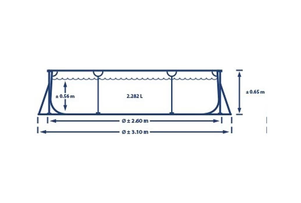 Intex Zwembad Metal Frame | 260 X 160 X 65cm - Afbeelding 3