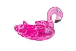 Swim Essentials Roze Panterprint Flamingo Ride-on