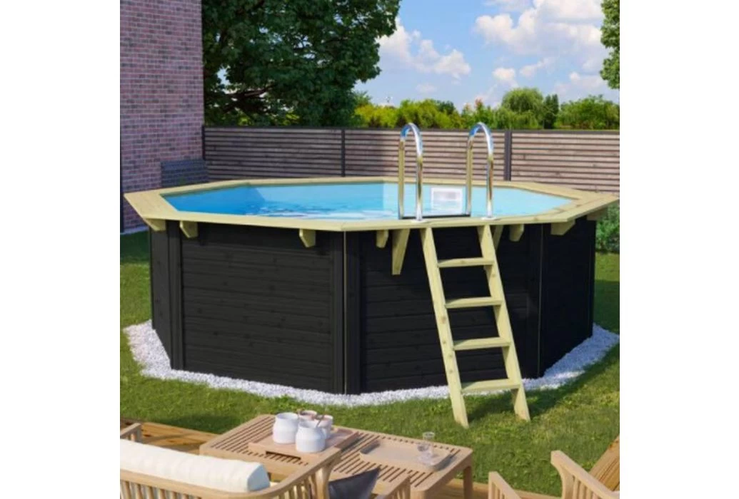 Trend Pool Houten Zwembad Antraciet | Ø 400 X 124 Cm - Afbeelding 2