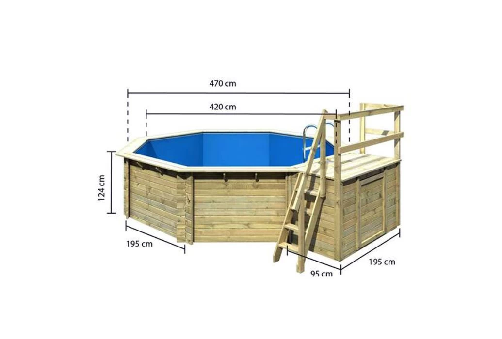Trend Pool Houten Zwembadterras Voor Ø 470 Cm - Afbeelding 3