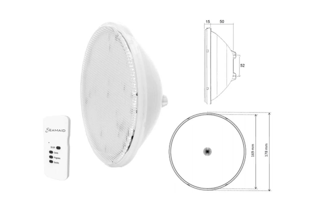 Seamaid Zwembad Vervangingslamp | PAR56 Color LED 16 Watt - Afbeelding 2